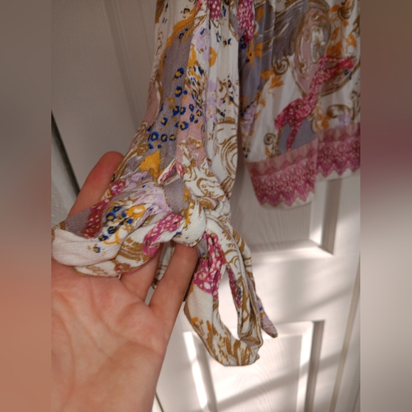 Free People Catch Me If You Can Boho Top in Ivory. Size S. - Picture 9 of 12